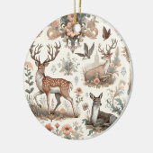 Bezauberte Waldflüster: Viktorianische Tierwelt Keramik Ornament (Links)