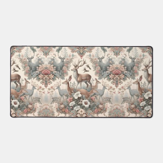 Bezauberte Waldflüster: Viktorianische Tierwelt Schreibtischunterlage (Vorderseite)