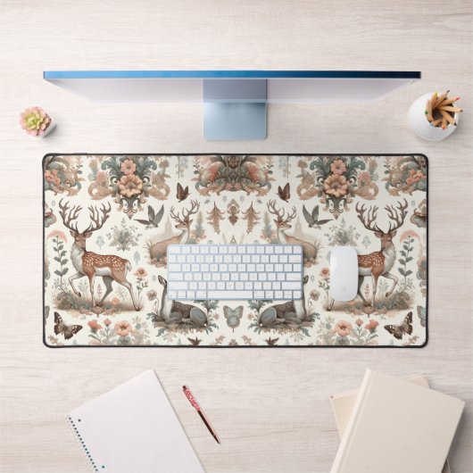 Bezauberte Waldflüster: Viktorianische Tierwelt Schreibtischunterlage (Büro 1)