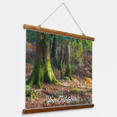 Bezauberte Waldlandschaft - Holz überzogen Wandteppich Mit Holzrahmen (Gewinkelt)