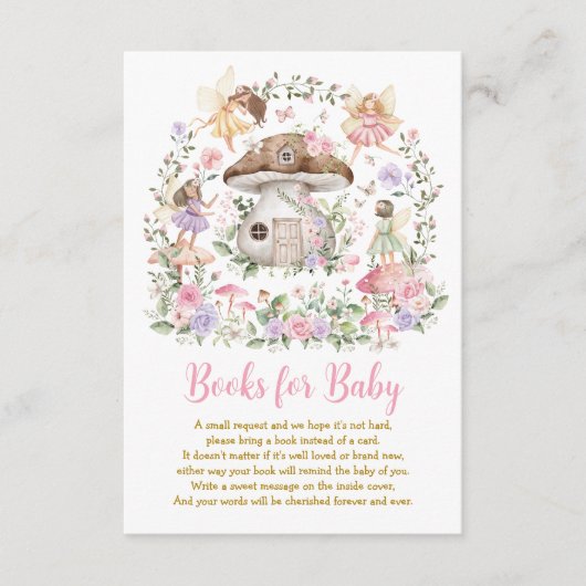 Bezauberte Waldmädchenbücher für das Baby Girl Begleitkarte (Vorderseite)