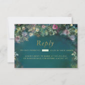 Bezauberte WaldRose Blätterteigwald-UAWG RSVP Karte (Vorderseite)