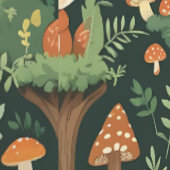 Bezauberte Waldschalen und Pilzschalen Tapete (Naht)