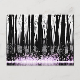 Bezauberte Waldschatten und tanzende Petalen Postkarte