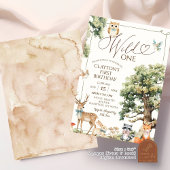 Bezauberte Waldtierart Wild einen Geburtstag Einladung