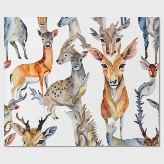 Bezauberte Waldwasserfarbe Geschenkpapier (Flach)