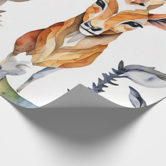 Bezauberte Waldwasserfarbe Geschenkpapier (Ecke)