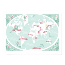 Bezauberte Weltkarte - Kinderkunst