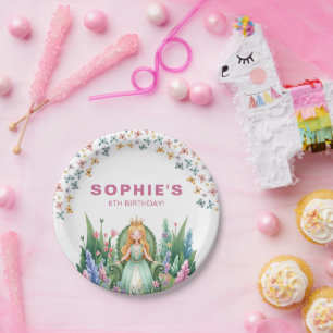 Bezauberte Woodland Fairy Princess Birthday Pappteller
