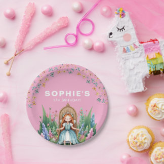 Bezauberte Woodland Fairy Princess Birthday Pappteller