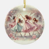 Bezauberte Zucker-Pflaumenpflanzen Keramik Ornament (Vorne)