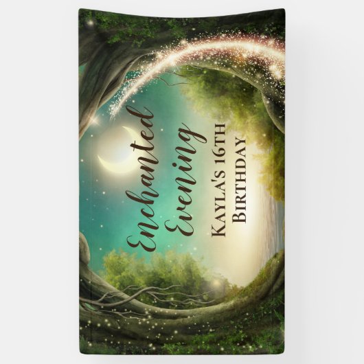 Bezauberter Abend Geburtstagsbanner Banner (Vertikal)