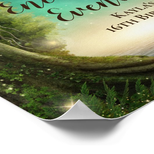 Bezauberter Abend Geburtstagspender Poster (Ecke)