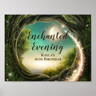Bezauberter Abend Geburtstagspender Poster