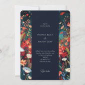 Bezauberter Abend - Hochzeit der burgundischen Mar Einladung (Rückseite)