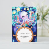 Bezauberter Aquareller zum Geburtstag Dankeskarte (Stehend Vorderseite)
