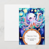 Bezauberter Aquareller zum Geburtstag Dankeskarte (Vorne/Hinten)