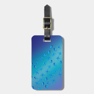 Bezauberter Blue Butterflies Gepäcktag Gepäckanhänger