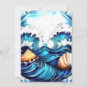 Bezauberter Blue Water Kindergeburtstag Einladung (Rückseite)