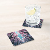 Bezauberter Cherry Blossom Canopy Sky - Anime Styl Rechteckiger Pappuntersetzer (Vor Ort)