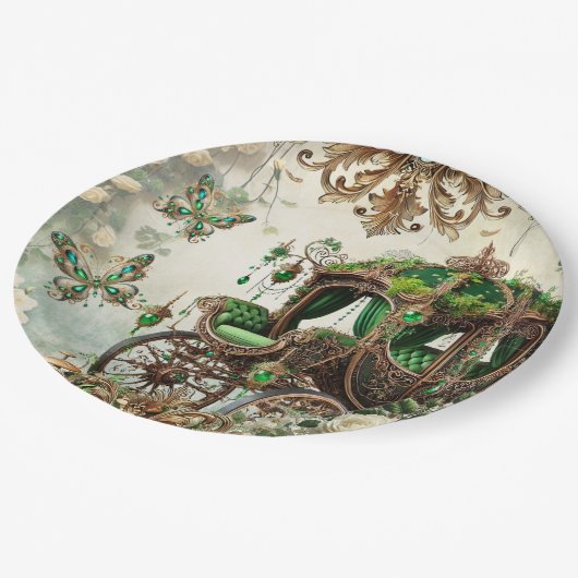 Bezauberter Deko der Märchentransporte von Moos un Pappteller (Schrägansicht)