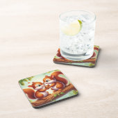 Bezauberter Eichhörnchen Couple Drink Untersetzer (Rechte Seite)