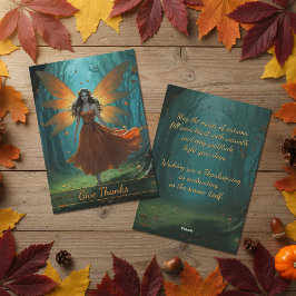 Bezauberter Erntedank der Herbstmärchen Feiertagskarte