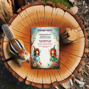 Bezauberter Fairy Forest Geburtstagsparty Einladun Einladung