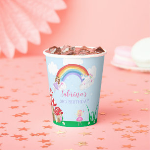 Bezauberter Fairy Garden Kindergeburtstag Pappbecher