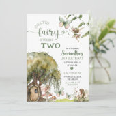 Bezauberter Forest Fairy Garden Kindergeburtstag Einladung (Stehend Vorderseite)