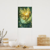 Bezauberter Forest Pixie Fairy Schlaf Blume Petal Poster (Küche)
