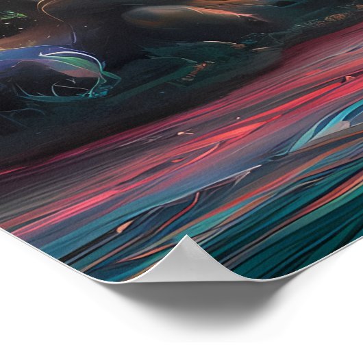 Bezauberter Fungi-Tanz im Wasser Poster (Ecke)