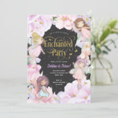 Bezauberter Garten, Blume zum Thema Fairy Geburtst Einladung (Stehend Vorderseite)