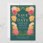 Bezauberter Garten Hochzeit Save the Date Grün Einladung (Vorderseite)