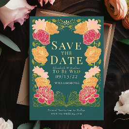Bezauberter Garten Hochzeit Save the Date Grün Einladung