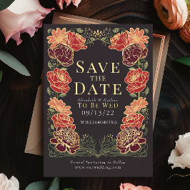 Bezauberter Garten Hochzeit Save the Date Grün Einladung