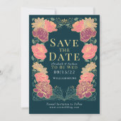 Bezauberter Garten Hochzeit Save the Date Grün Einladung (Vorderseite)