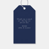 Bezauberter Garten Light Blue Burgundy Marine Geschenkanhänger (Rückseite)