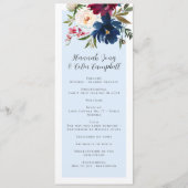 Bezauberter Garten Light Blue Burgundy Marine Programm (Vorderseite)