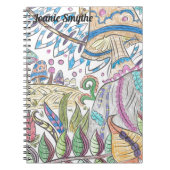 Bezauberter Garten mit magischen Pilzen Notizblock (Vorderseite)