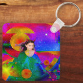 Bezauberter Garten-Schlüsselanhänger Schlüsselanhänger (Rückseite)