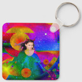 Bezauberter Garten-Schlüsselanhänger Schlüsselanhänger (Rückseite)