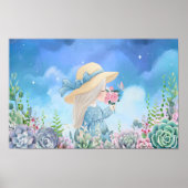 Bezauberter Garten - Schönes Girl Kinderzimmer Kin Poster (Vorne)