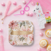 Bezauberter Geburtstag von Gold und Rosa Fee Pappteller (Party)