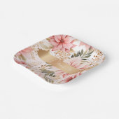 Bezauberter Geburtstag von Gold und Rosa Fee Pappteller (Gewinkelt)