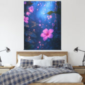 Bezauberter Hibiskus Dreamscape Leinwanddruck (Insitu (Schlafzimmer))