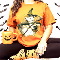 Bezauberter Igel Hexe & Black Cat Art einzigartig