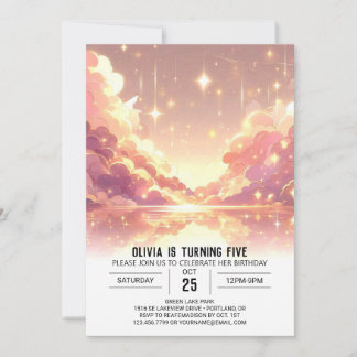 Bezauberter individueller Celestial Digital Geburt Einladung