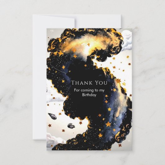 Bezauberter Kinderraum Geburtstag Dankeskarte (Vorderseite)