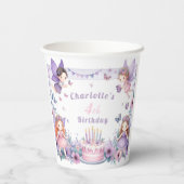 Bezauberter Lila Frischgarten - Geburtstag Pappbecher (Rückseite)